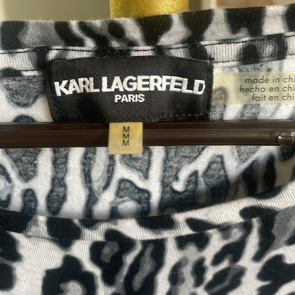 COPY - Karl lagerfeld animal print long sleeved top size medium - Picture 3 of 5